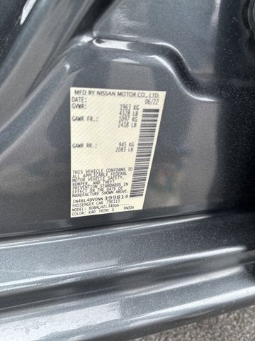 2022 Nissan Altima 2.5 SV