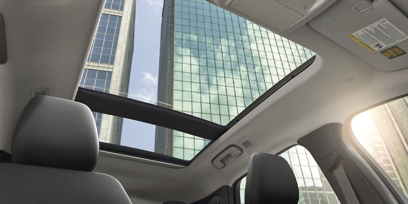 Interior view of a 2025 Ford Escape with a view of the roof