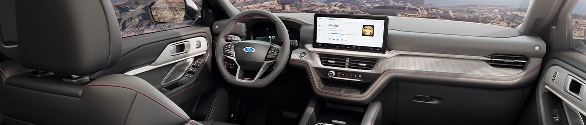 Interior view of a 2025 Ford Explorer
