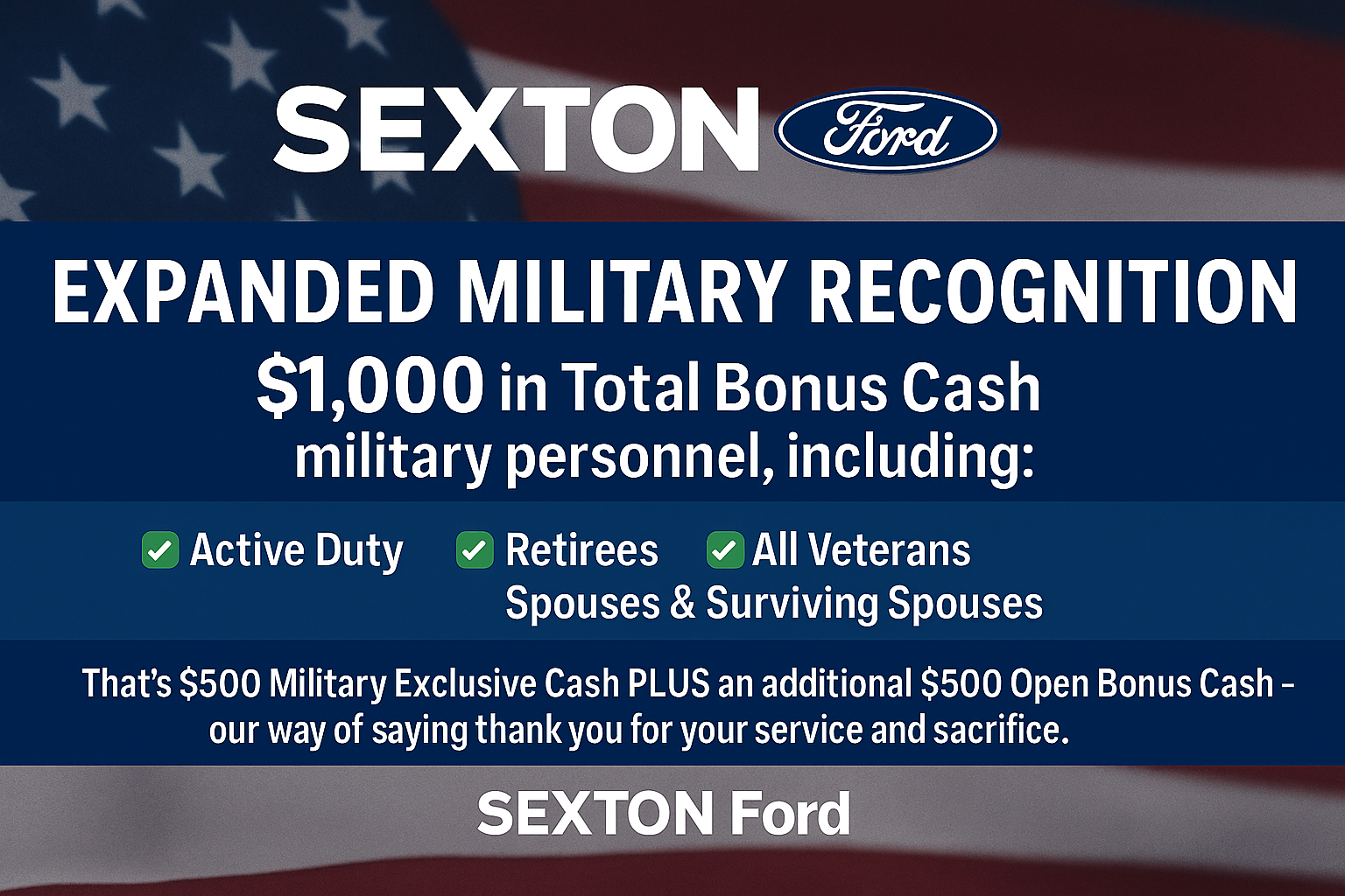 Military Appreciation Rebate